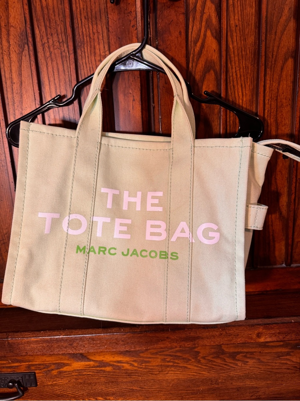 Marc Jacobs light green Canvas Tote with white Logo
